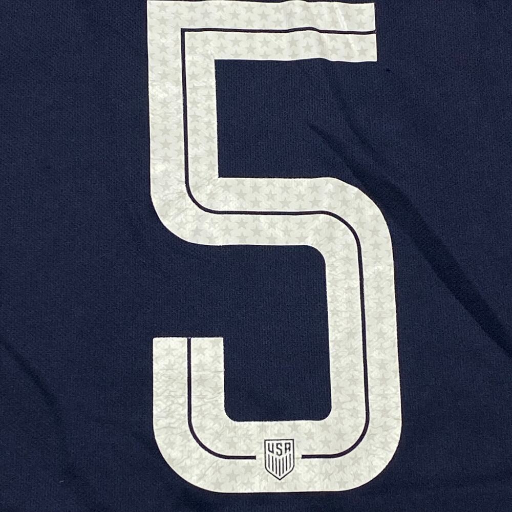 Nike Womens 2018 Team USA #5 O'Hara Away Soccer Jersey Dri-Fit XL Blue - Picture 7 of 8